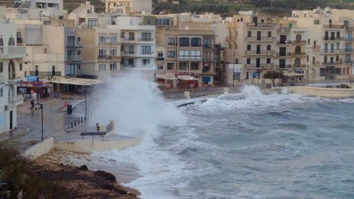 Rough sea at Marsalforn