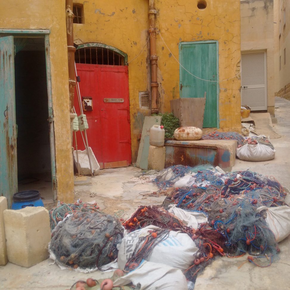 Fishing nets at Xlendi